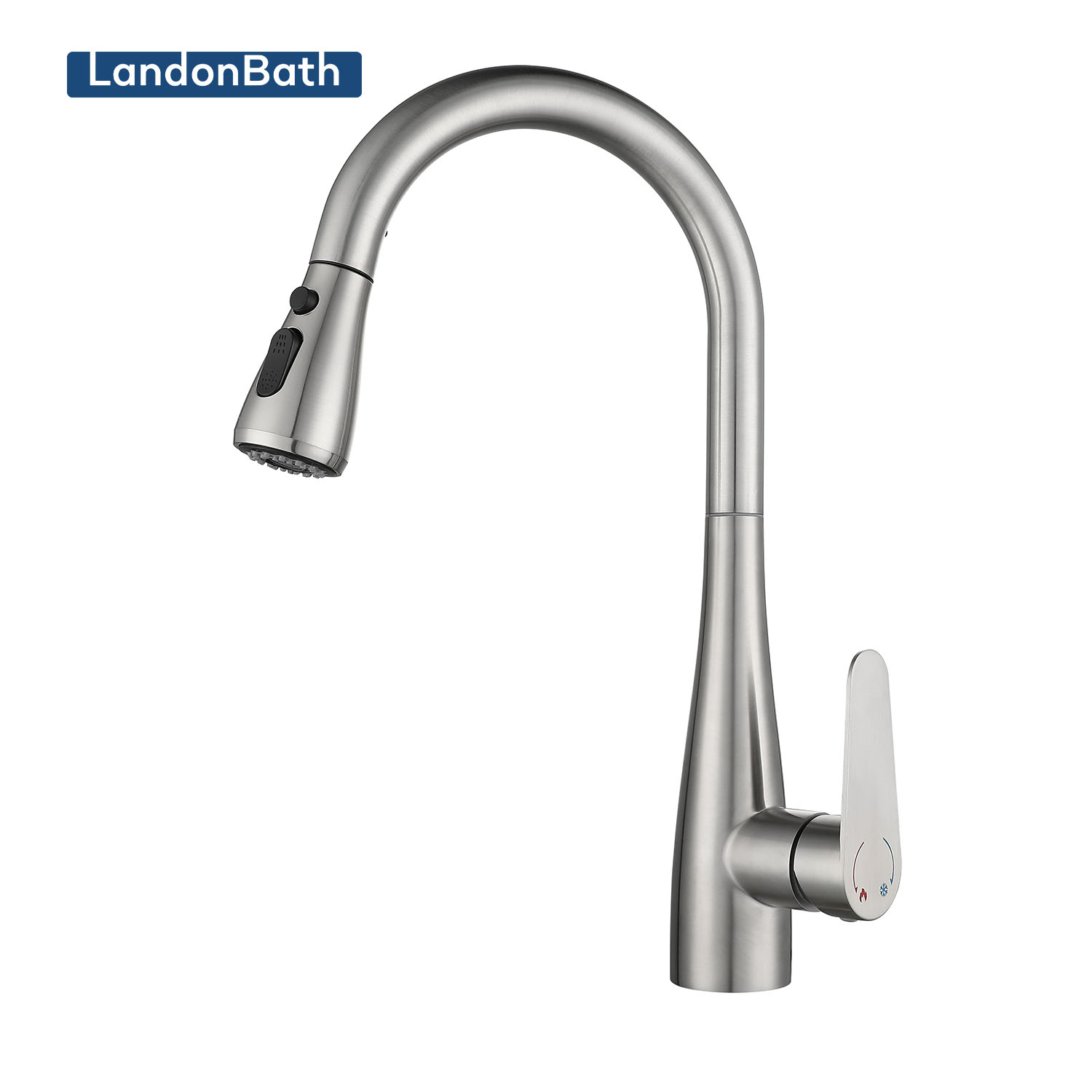 Factory 304 Stainless Steel Single Handle Hot and Cold Basin Sink Tap Kitchen Mixers Faucet