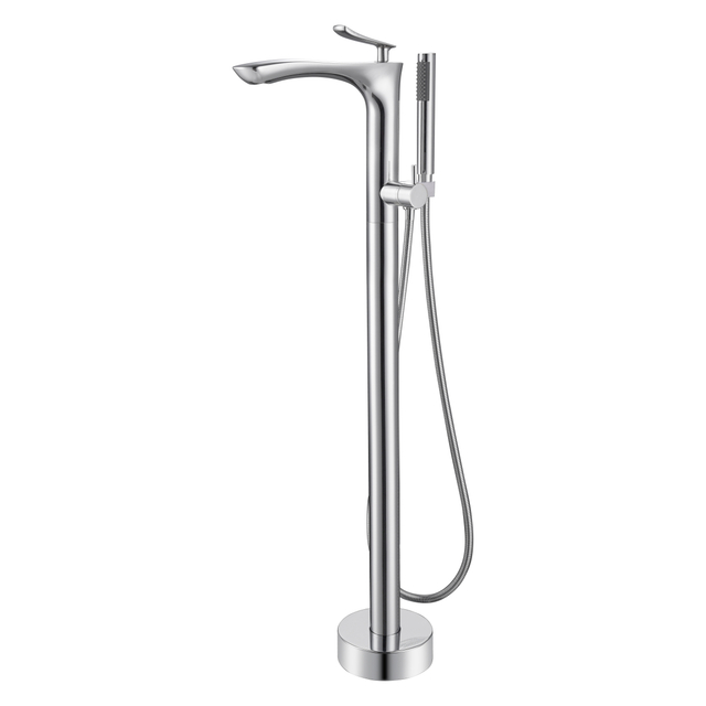 High Pressure Shower Head Floor Standing Brass Body Cupc Bathtub Faucets Contemporary Freestanding Mount Bath Tub Filler Faucet