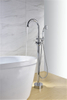 Freestanding Bath Tub Faucet with Hand Shower Chrome Floor Mounted