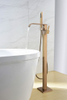 Kaiping Gold Colour Floor Standing Mounted Bath Tub Shower Filler Faucet Floorstanding Tap with Handshower