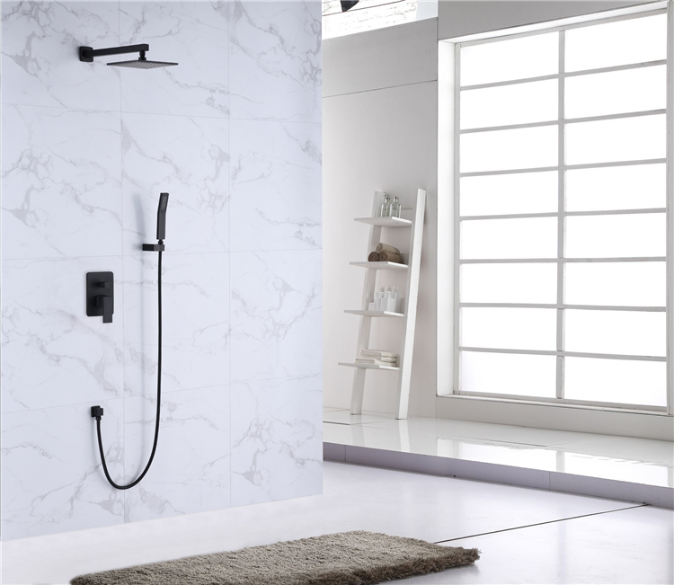 Shower Black Multi Function Matte Bathroom Bath Mixer Faucet Matt Systems Modern Shower Room System