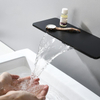 Waterfall Bathtub Faucet Mixer Bath Tubs Filler Modern Taps Faucets Tub Filler Matte Black Wall Mount