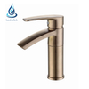 Modern Rose Gold Bathroom Brass Washbasin Faucet, Single Lever Golden Water Taps