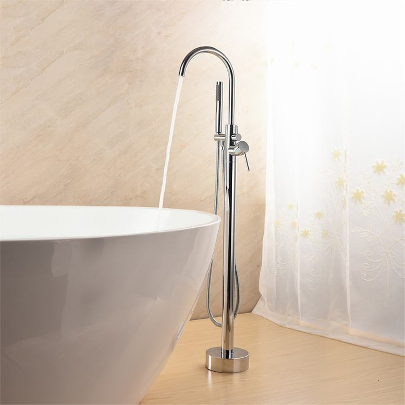 Kai Ping Factory cUPC Floor Mounted Free Standing Freestand Freestanding Bath Tub Bathtub Mixer Tap Faucet Shower Set
