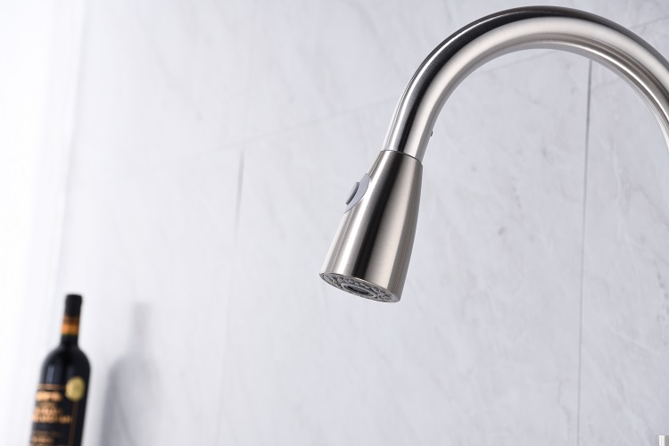 304 stainless steel single lever pull-out kitchen gooseneck sink faucet grifos de cocina agua caliente mezclador