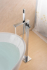 Hot Selling Bathroom Polished Chrome Floor Mount Freestanding Tub Filler Faucet
