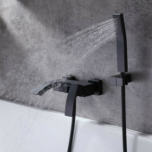 Hot Selling Products Black Bathroom Wall Mount Brass Shower Mixer Faucet