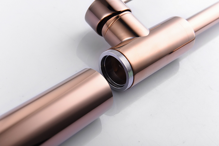 Rose Gold Bath Standing Brushed Shower Mixers Taps