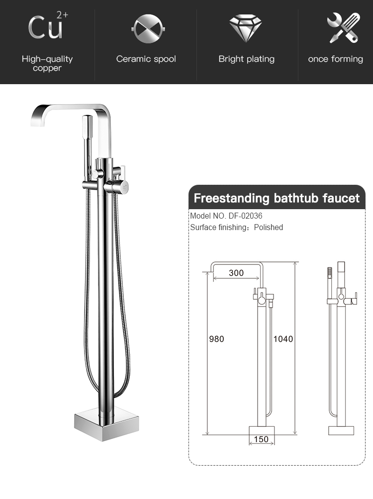 cUPC Bathroom Freestanding Bathtub Faucet (DF-02036)