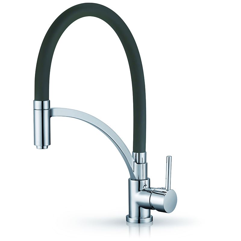 Single Handle Pull Down Kitchen Faucet with Flexible Hose 1301002