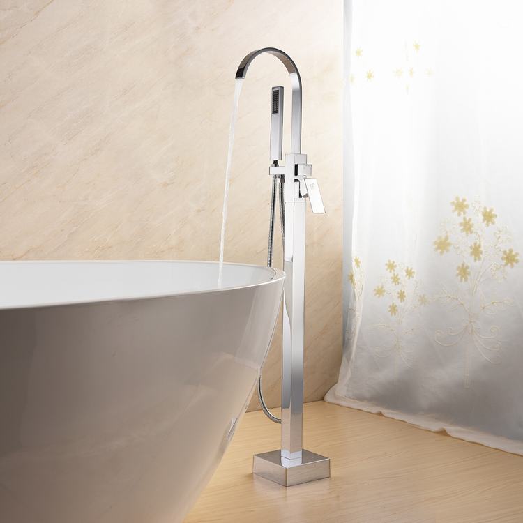 Floor-Mount Bathtub Faucet Unique Design Bath Shower