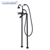 Black Color Deck-Mount Roman Bathtub Faucet Thermostatic Faucet