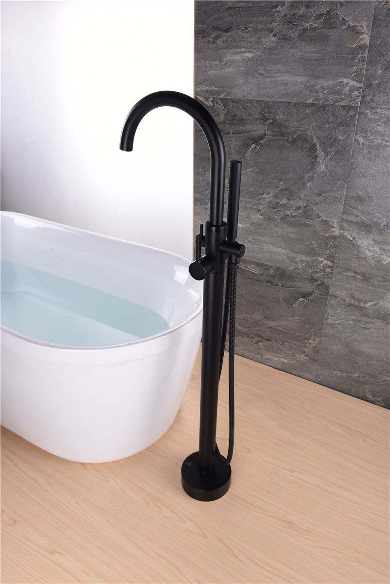 Matte Black Floor-Mount Bathtub Faucet Nice Quality Cheap Tap