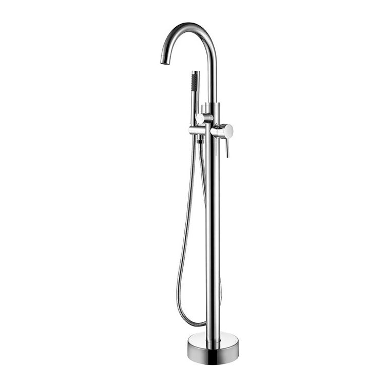 Freestanding Chrome Bathtub Faucet Mixer Water Manufacturers Floor Mount Hot And Cold Bath Tub Faucets