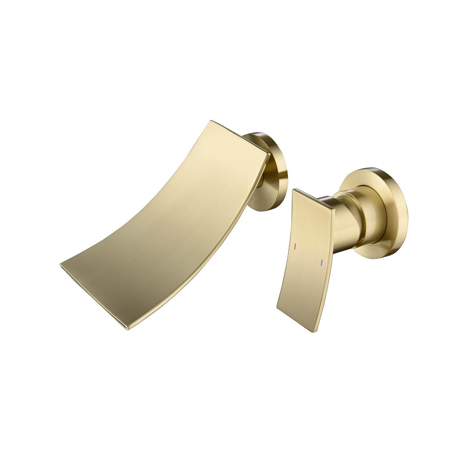 Brushed Gold wall mounted basin faucet