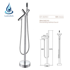 DF-02013 Unique Solid Brass Bathroom Sanitary Fittings Free Standing Faucet