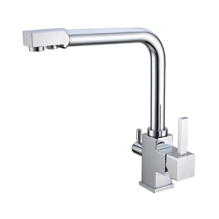 Water Purify Brass Body Dual Handle 3 Way Kitchen Faucet