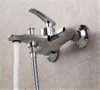 Commercial Wall Mounted Single Handle Shower Mixer Taps With Handheld Shower