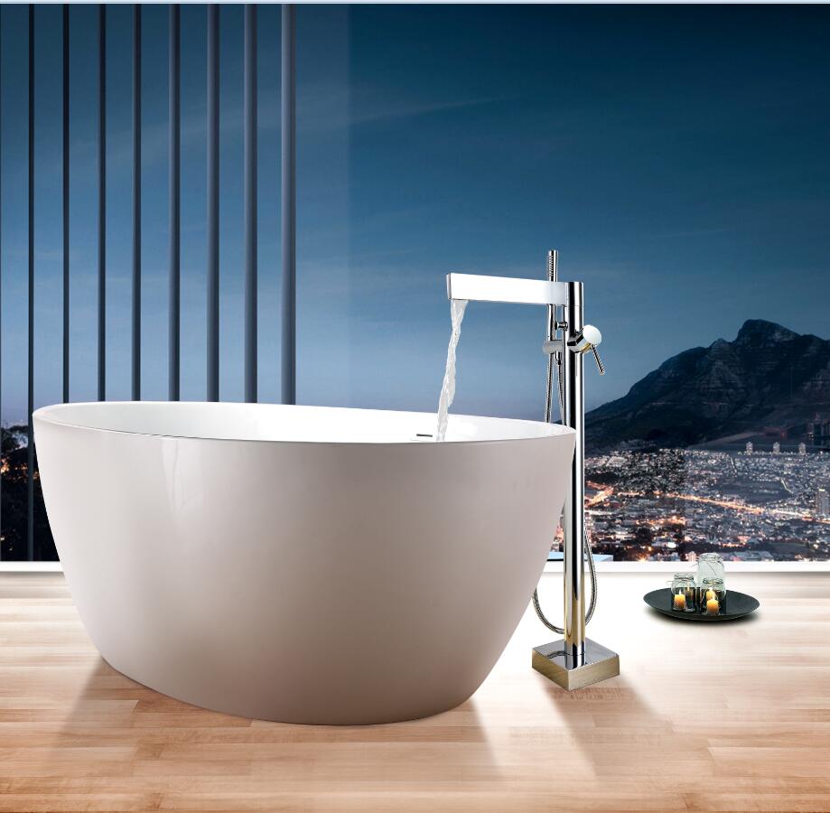 European Brass Material Outdoor Stand Alone Bath Tub Faucet Freestanding Bathtub Faucet