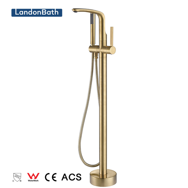Tub Filler Modern Design Brass Bathtub Faucet Floor Stand
