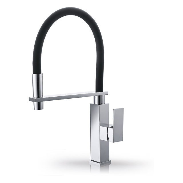 Square Pull Down Kitchen Faucet with Flexible Hose 1302005