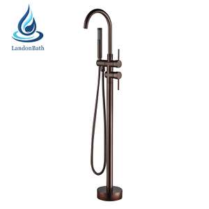 Hot and Cold Water Exchange Cheap Nice Quality Floor-Mount Bathtub Faucet