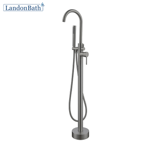 Unique Design Matte Black Sink Single Handle Freestanding Faucet