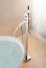 Brass Chrome Thermostatic Bathtub Mixer Factorys Price Floor-Mount Tap