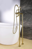 Vintage Freestanding Bathtub Faucet Shower Mixer Floor Standing Tub Filler with Telephone Shower Handset