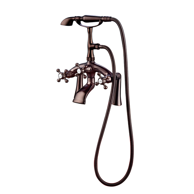 Antique Bronze Faucet For Bathtub Mounted Telephone Bath Shower Mixer Taps
