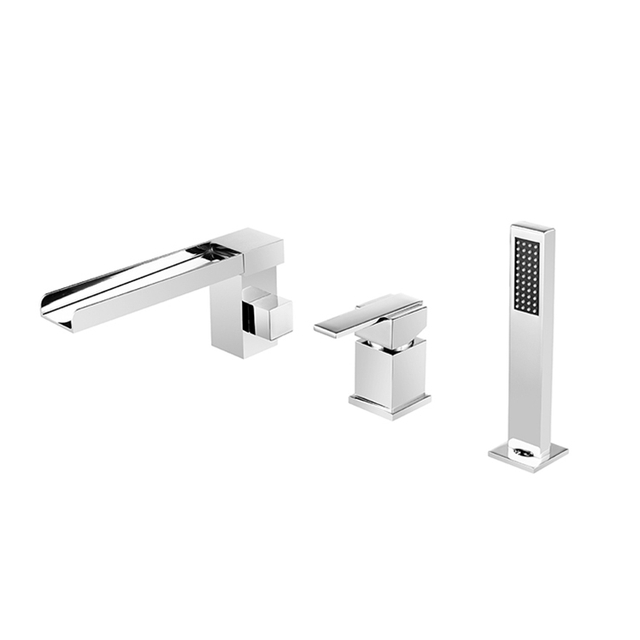 Kaiping Bathroom Lavatory cUPC Copper Waterfall Bath Mixer With Hand Shower Shower 3 Hole Desk Bathtub Faucet