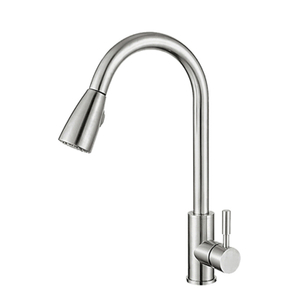 Pull Out Kitchen Faucet 304 Stainless Steel Brushed Hot And Cold Mixed Faucet Professional Manufacturer