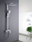Contemporary Square Rainfall Shower Set White Shower Mixer Single Handle For Bathroom