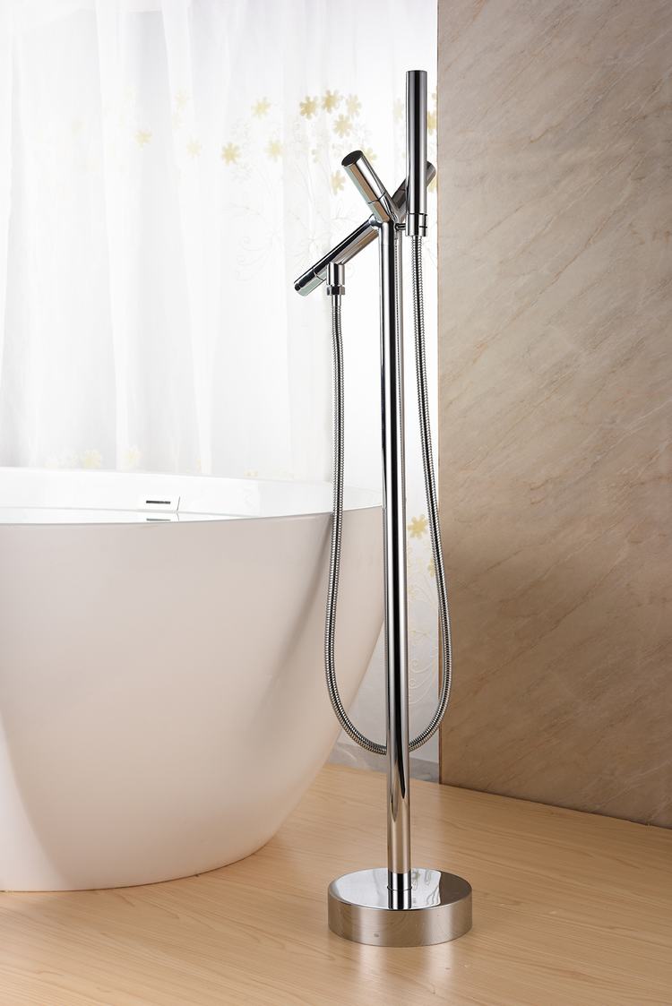 CUPC Double Handles Freestanding Bathtub Shower Faucet