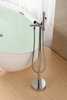 Round Bathtub Mixer Brass Chrome Bathroom Faucet