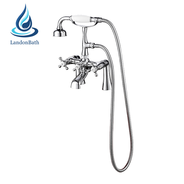 High Quality 304 Stainless Steel Deck-Mount Roman Bathtub Faucet