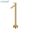 304 Stainless Steel Golden and Black Color High Quality Floor-Mount Bathtub Faucet