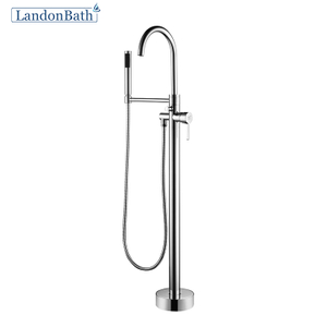 Round Bathtub Tap Thermostatic Floor-Mount Bathtub Faucet