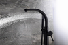 High Quality Single Hole Matt Black Floor-Mount Bathtub Faucet