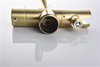 French Gold Pull-Out Single Hole Floor-Mount Bathtub Faucet