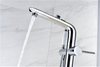 1-Handle Freestanding Floor Mount Tub Faucet Bathtub Filler with Hand Shower in Chrome