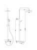 Rainshower Round Brass Bathroom Shower Sets Special Handle Self Closing Shower