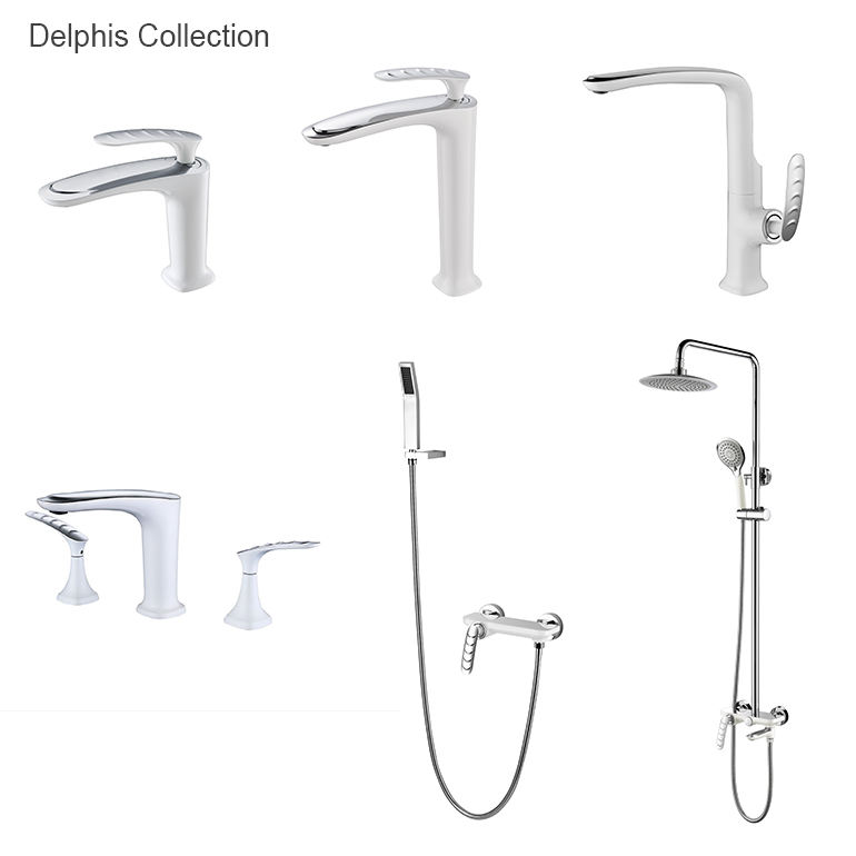 Polished chrome faucet collection