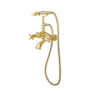 Gold Shower Head With Multi Brushed Faucet Finish Polished Mixer Bath Taps And Classic Set Built In Contemporary Bathroom