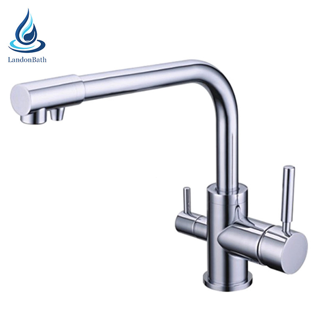 5 years quality guarantee low water pressure three way kitchen faucet