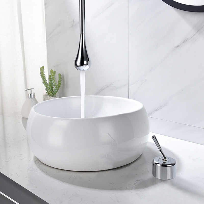 Ceiling Mounted Sink Faucet With Remote Control Washbasin Taps Water Drop Deign Mixer Top