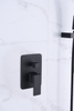 China Faucet Factory Black Matte Bathroom Thermostatic Shower Mixer System Shower Sets