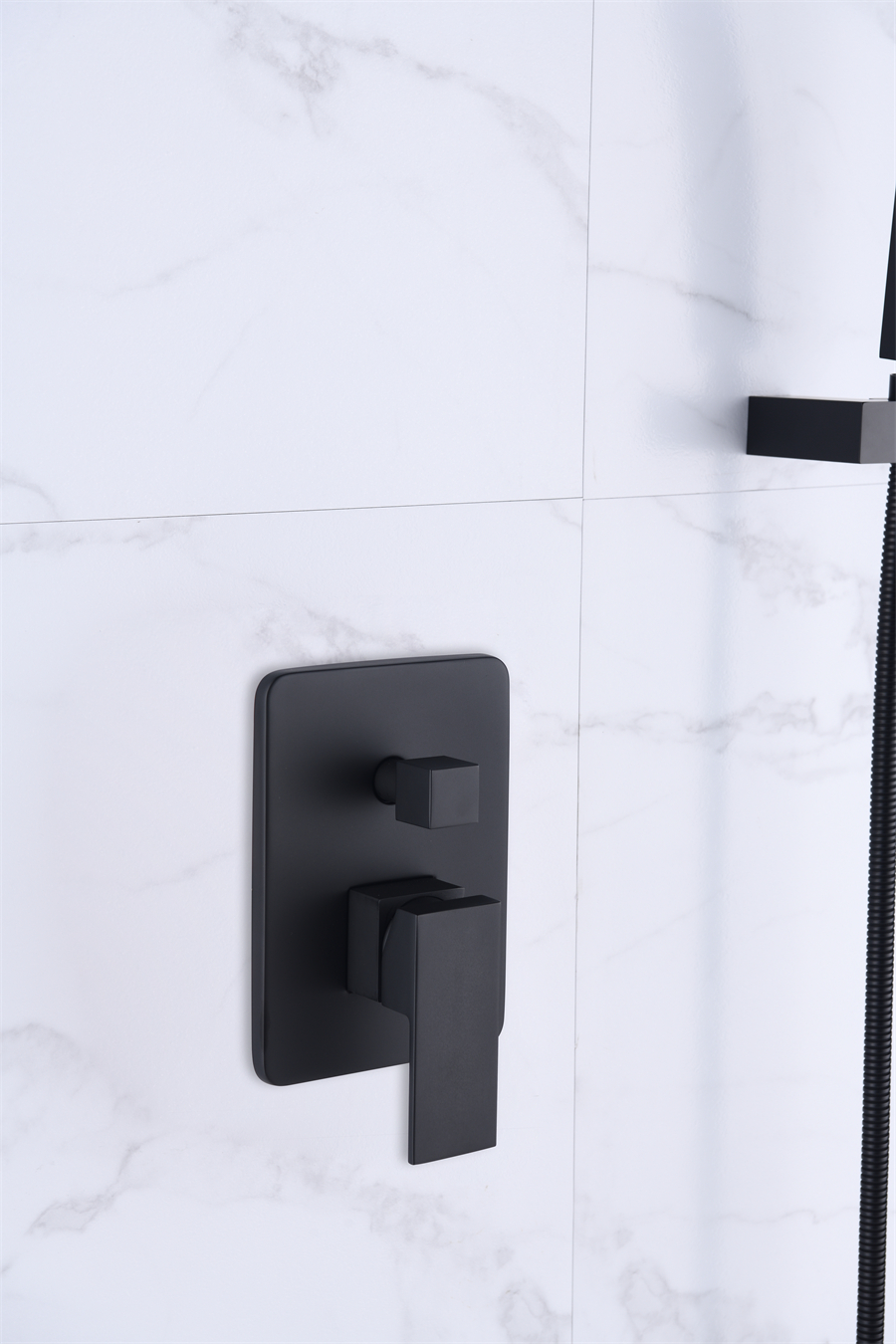 Black Matte Brass Bathroom Shower Mixer Tap Faucet Set Manufacturre