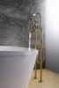 High Stainless Steel Quality Deck-Mount Bathtub Faucet French Gold