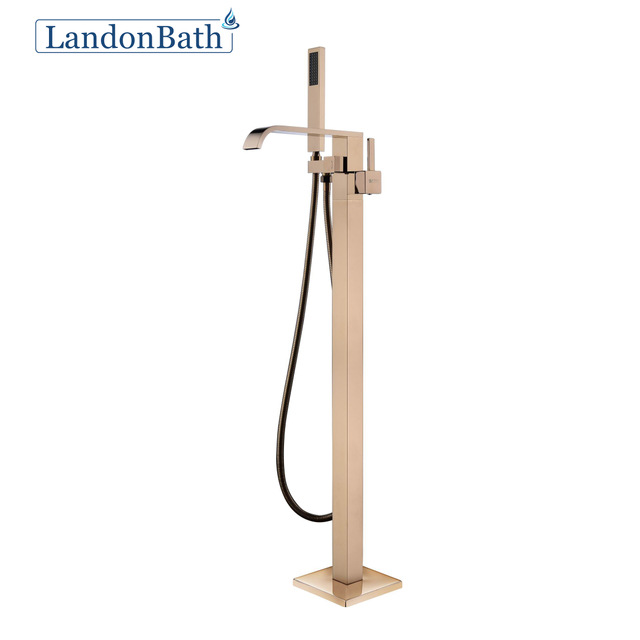 Hot Selling Brass Chrome Hot and Cold Water Exchange Freestanding Bathtub Faucet